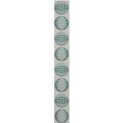 Çanakkale Seramik Cam-935 Atlantis Geometrik Bordür Su Yeşili 5x40