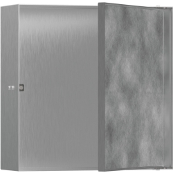 Hansgrohe XtraStoris Rock 30x30x10 Cm Mat Paslanmaz Çelik Seramik Kaplanabilir Kapaklı Duvar Nişi