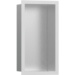 Hansgrohe XtraStoris Individual 30x15x10 Cm Satin Beyaz Çerçeveli Paslanmaz Çelik Duvar Nişi