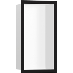 Hansgrohe XtraStoris Individual 30x15x10 Cm Satin Siyah Çerçeveli Mat Beyaz Duvar Nişi