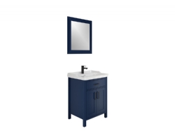 Kale Vintage 65 Cm Mavi Banyo Dolabı Takımı