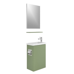 Kale Minimalist 50 Cm Yeşil Banyo Dolabı Takımı