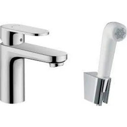 Hansgrohe Vernis Tek kollu lavabo bataryası 100 bidette el duşu ve 160 cm duş hortumu ile Krom Hemen Al