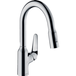 Hansgrohe Focus Tek Kollu Mutfak Bataryası 180 Çekilebilir Sprey Krom