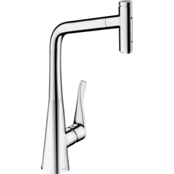 HansGrohe Metris Select M71 320 Çekilebilir El Duşlu 1jet Gagalı Eviye Bataryası sBox