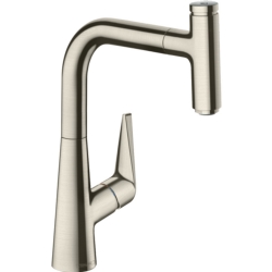 Hansgrohe Talis Ek Kollu Mutfak Bataryası 220 Çekilebilir Çıkış Ucu 1jet Krom 73852800