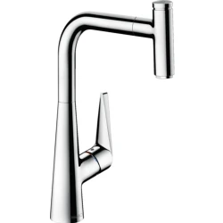 Hansgrohe Talis Ek Kollu Mutfak Bataryası 300 Çekilebilir Çıkış Ucu 1jet Krom Hemen Al