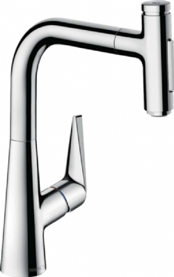 Hansgrohe Talis Select Tek Kollu Mutfak Bataryası 220 Çekilebilir Sprey Krom