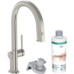 Hansgrohe Aqittura M91 Paslanmaz Çelik Evye Bataryası 76800800