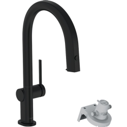Hansgrohe Aqittura M91 Mat Siyah Evye Bataryası 76803670