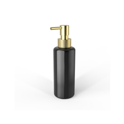 Decor Walther Porter Tezgah Üstü Siyah Cam-Altın Sıvı Sabunluk