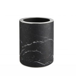 Windisch Marquina Açık Siyah Mermer-Krom Çöp Kovası