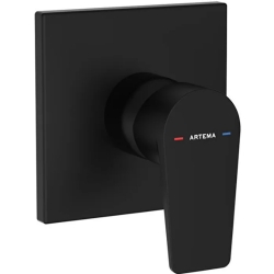Artema Flow Square Mat Siyah Ankastre Duş Bataryası - A4329836