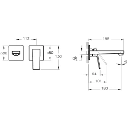 Artema Minimax Square Fırçalı Bakır Ankastre Lavabo Bataryası - A4359224 Hemen Al
