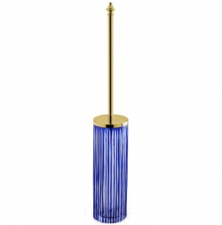 3SC Blue Sky Crystal Yerden Mavi-Altın Tuvalet Fırçalık
