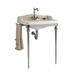 3sc Boheme 85 Cm Beyaz-Krom Konsol Lavabo BO3070/SL