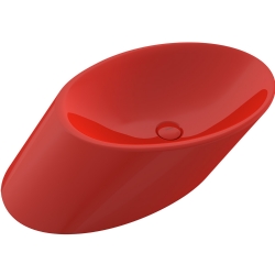 Bocchi Vessel Parlak Kırmızı 72 cm Yatay Çanak Lavabo
