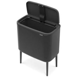 Brabantia Bo 12+23 Lt Ayaklı Dokunmatik Mat Siyah Çöp Kovası - A.2BR.316203