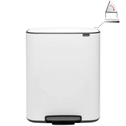 Brabantia Bo 2x30 Lt Pedallı Beyaz Çöp Kovası - A.2BR.211447