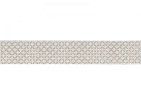 Çanakkale Seramik Cam-6775 Voyage Geometrik Bordür Beyaz 10x60