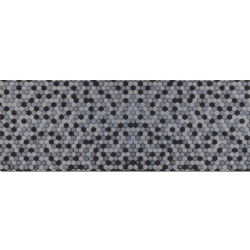Çanakkale Seramik Cam-6004 R Flatlıne Siyah Geometrik Dekor Rektefiyeli (It) 33x90 R