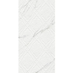Çanakkale Seramik Rp-5435R Sandra Beyaz Damask Dekor Rektifiyeli 40x80 R Hemen Al