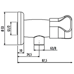 Creavit 1/2-3/8 Alfa Vola Ara Musluk - MS.AC338 Hemen Al