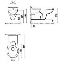 Creavit Bedensel Engelli Asma Klozet - BD320-00CB00E-0000 Hemen Al
