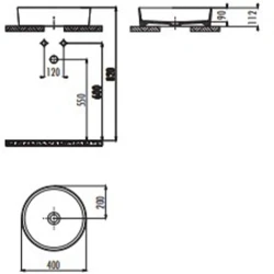 Creavit Loop 40 Cm Yuvarlak Selçuklu Rölyefli Yuvarlak Çanak Lavabo Hemen Al