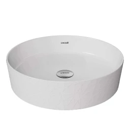 Creavit Loop 40 Cm Yuvarlak Selçuklu Rölyefli Yuvarlak Çanak Lavabo Hemen Al