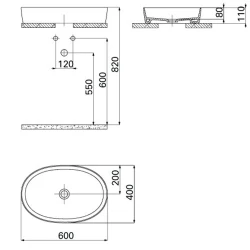 Creavit Loop 60 Cm Oval Çanak Lavabo - LP160-00CB00E-0000 Hemen Al