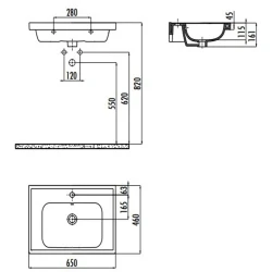 Creavit Obi 65 Cm Etajerli Lavabo - OB065-00CB00E-0000 Hemen Al