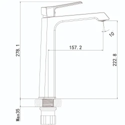 Creavit Stark Gri Yüksek Lavabo Bataryası - BT.SK6500GR Hemen Al