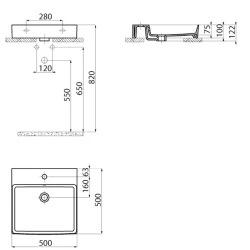 Creavit Volga 50x50 Cm Kare Tezgahüstü Lavabo Hemen Al