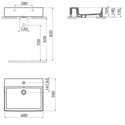 Creavit Volga 50x60 Cm Kare Tezgahüstü Lavabo Hemen Al