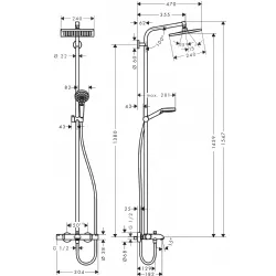 Hansgrohe Crometta E 240 Termostatik Banyo Bataryalı Krom Duş Kolonu 27298000 Hemen Al