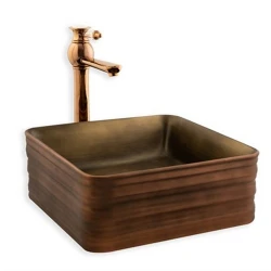 Lena E-2105C Bakır Tezgah Üstü Lavabo