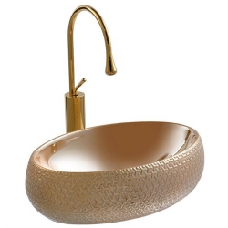 Lena E-8140 Gold Tezgah Üstü Lavabo