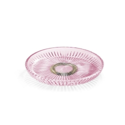 3sc Elegance Pembe-Altın Oval Tepsi