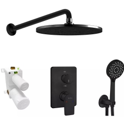 Eca Dalia 2 Yollu Mat Siyah Ankastre Duş Seti - 102199787C1