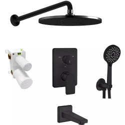 Eca Dalia 3 Yollu Mat Siyah Ankastre Duş Seti - 102199785C1
