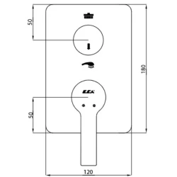 Eca Delta 2 Yollu Ankastre Banyo-Duş Bataryası - 102167237-KDE Hemen Al