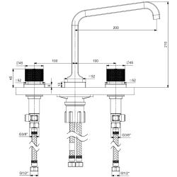 Eca Life 3 Delikli Tezgah Üstü Mat Siyah Ankastre Lavabo Bataryası - 102105777C1 Hemen Al