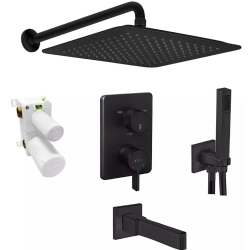 Eca Life 3 Yollu Mat Siyah Ankastre Duş Seti - 102199783C1