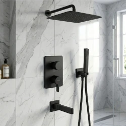Eca Life 3 Yollu Mat Siyah Ankastre Duş Seti - 102199783C1 Hemen Al