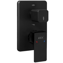 Eca Royal 2 Yollu Mat Siyah Ankastre Banyo-Duş Bataryası - 102167251C1-KDE