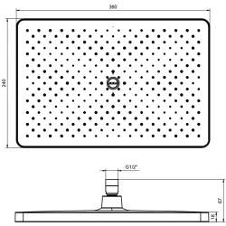 Eca Tiera Plus 36x24 Cm Altın Duş Başlığı - 102145067A1 Hemen Al