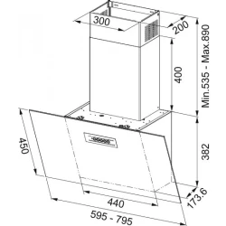 Faber Grexia Gres LG A60 Siyah-Gri Davlumbaz Hemen Al