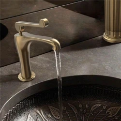 Fontana FA-6011 Fırçalanmış Altın Lavabo Bataryası Hemen Al