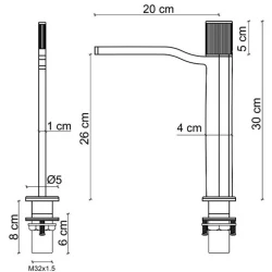 Fontana FA-7022 Mat Altın Yüksek Lavabo Bataryası Hemen Al